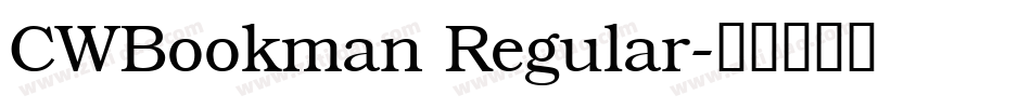 CWBookman Regular字体转换